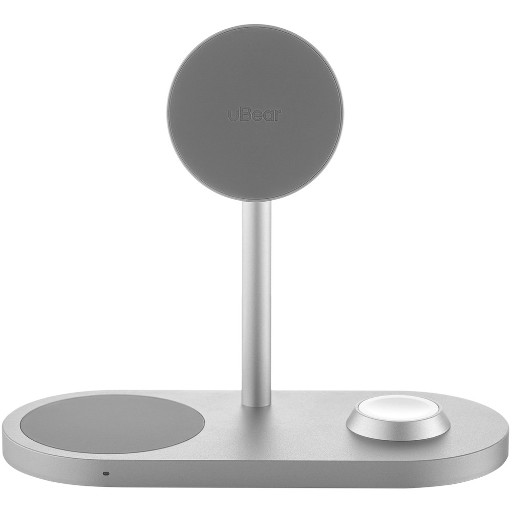 Беспроводное зарядное устройство Stage 3in1 Magnetic wireless charger, цвет: серебро